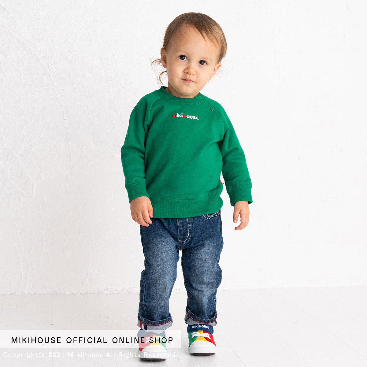MIKI HOUSE Embroidered Logo Sweatshirt Classic