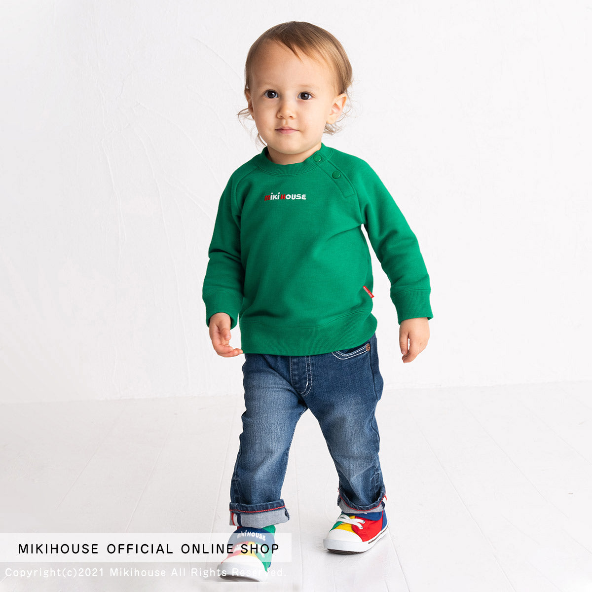 MIKI HOUSE Embroidered Logo Sweatshirt Classic
