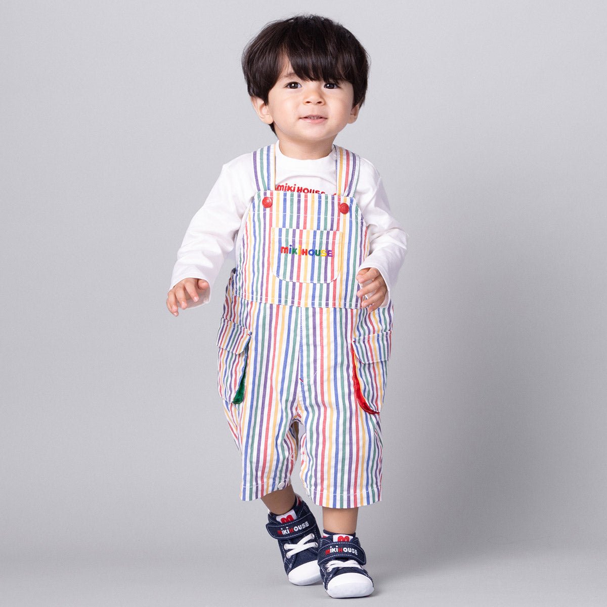 Rainbow Capris Overalls - MIKI HOUSE USA