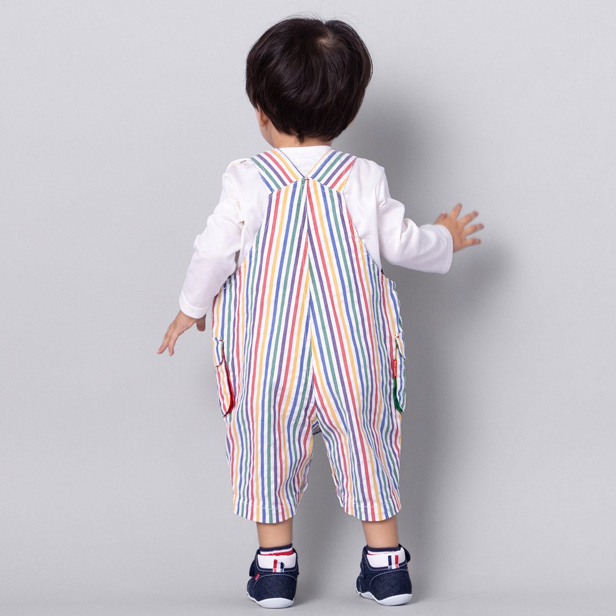 Rainbow Capris Overalls - MIKI HOUSE USA