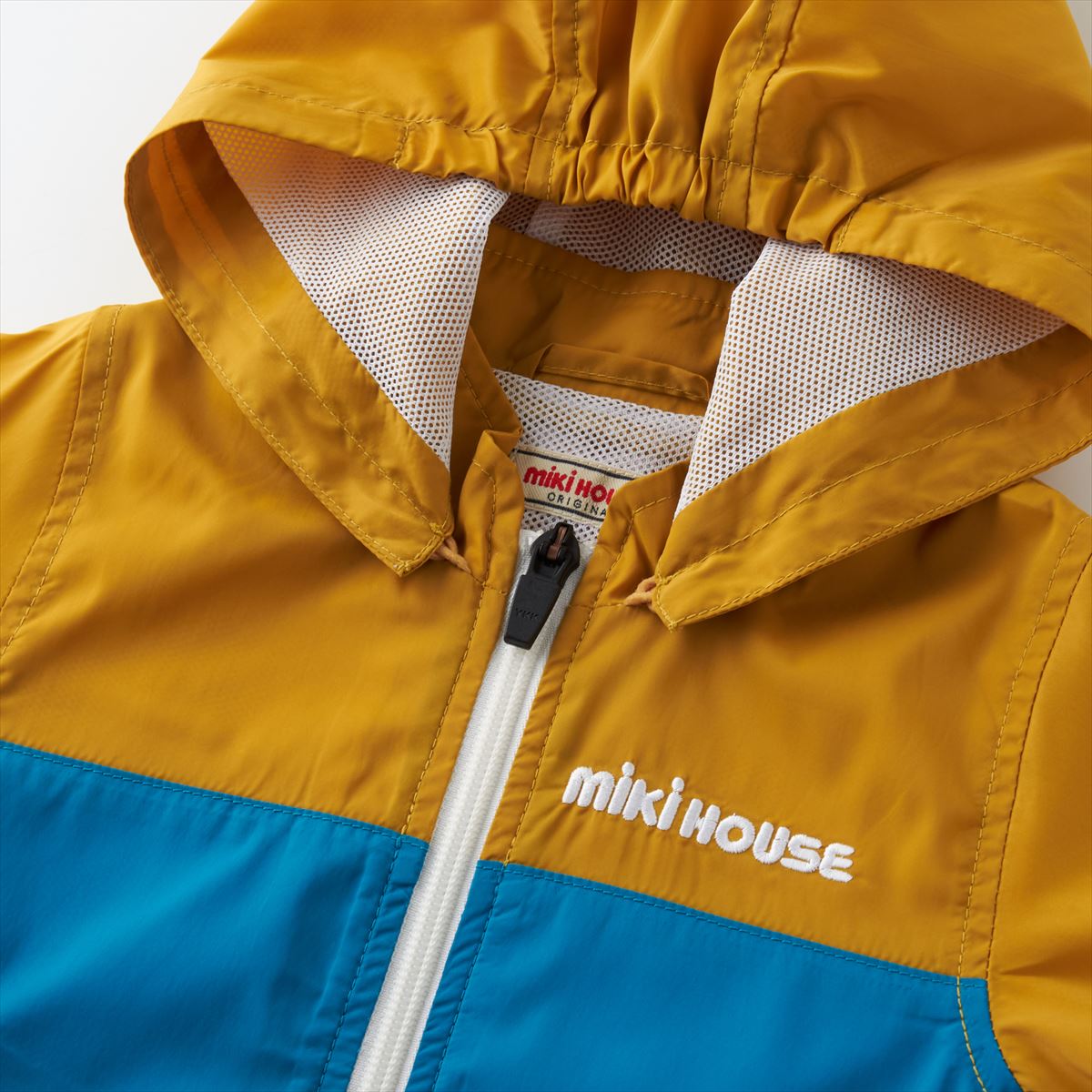 Two-Tone Windbreaker - STORM GREEN (UV Protection) - MIKI HOUSE USA