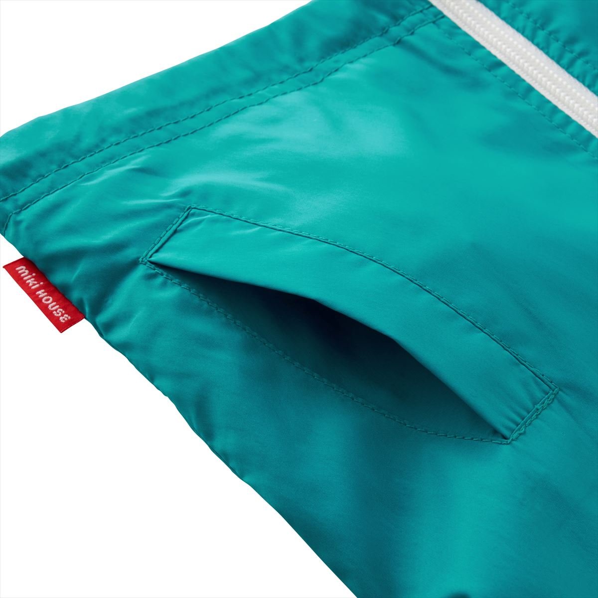 Two-Tone Windbreaker - STORM GREEN (UV Protection) - MIKI HOUSE USA