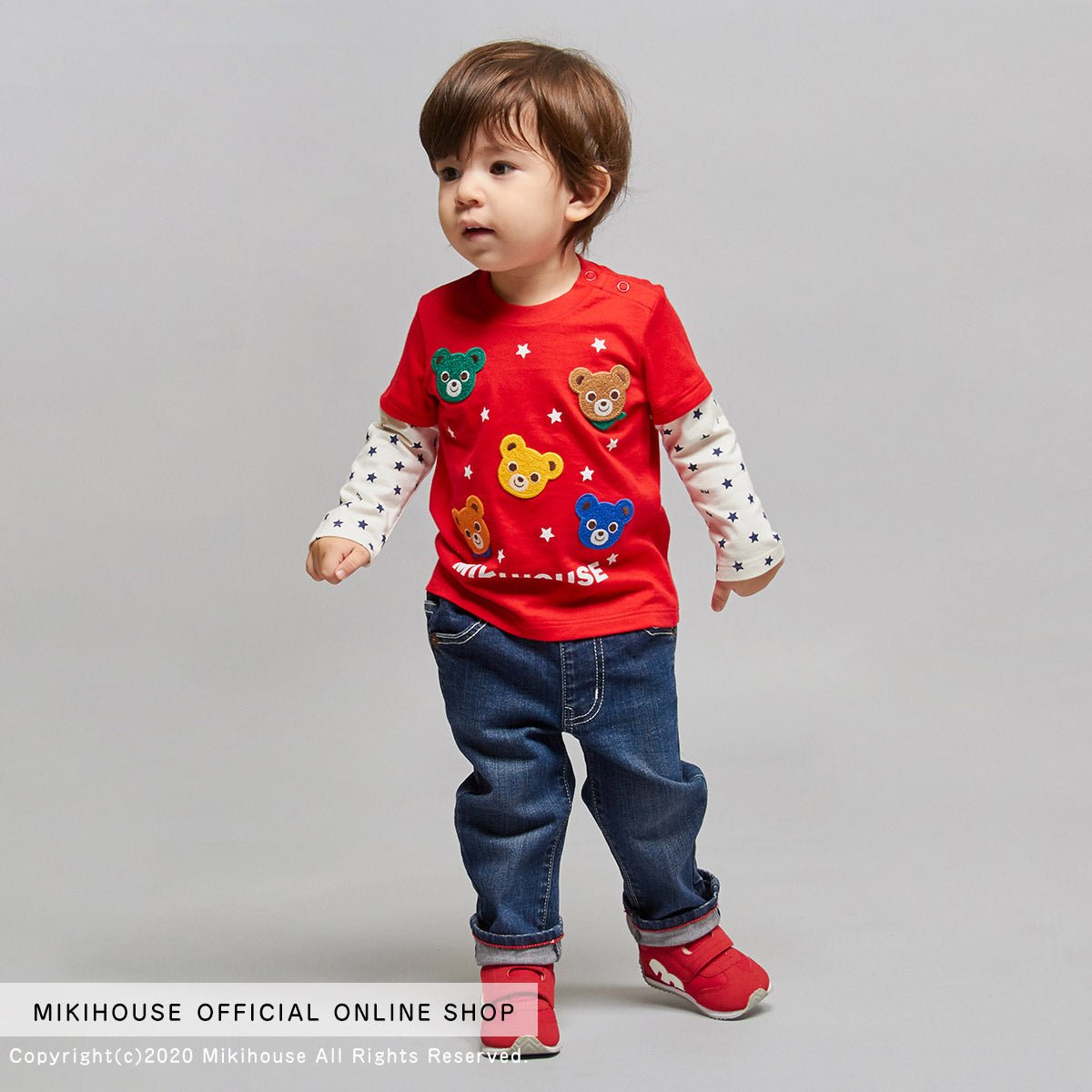 Classic Mascot Layered Tee - Pucci - MIKI HOUSE USA