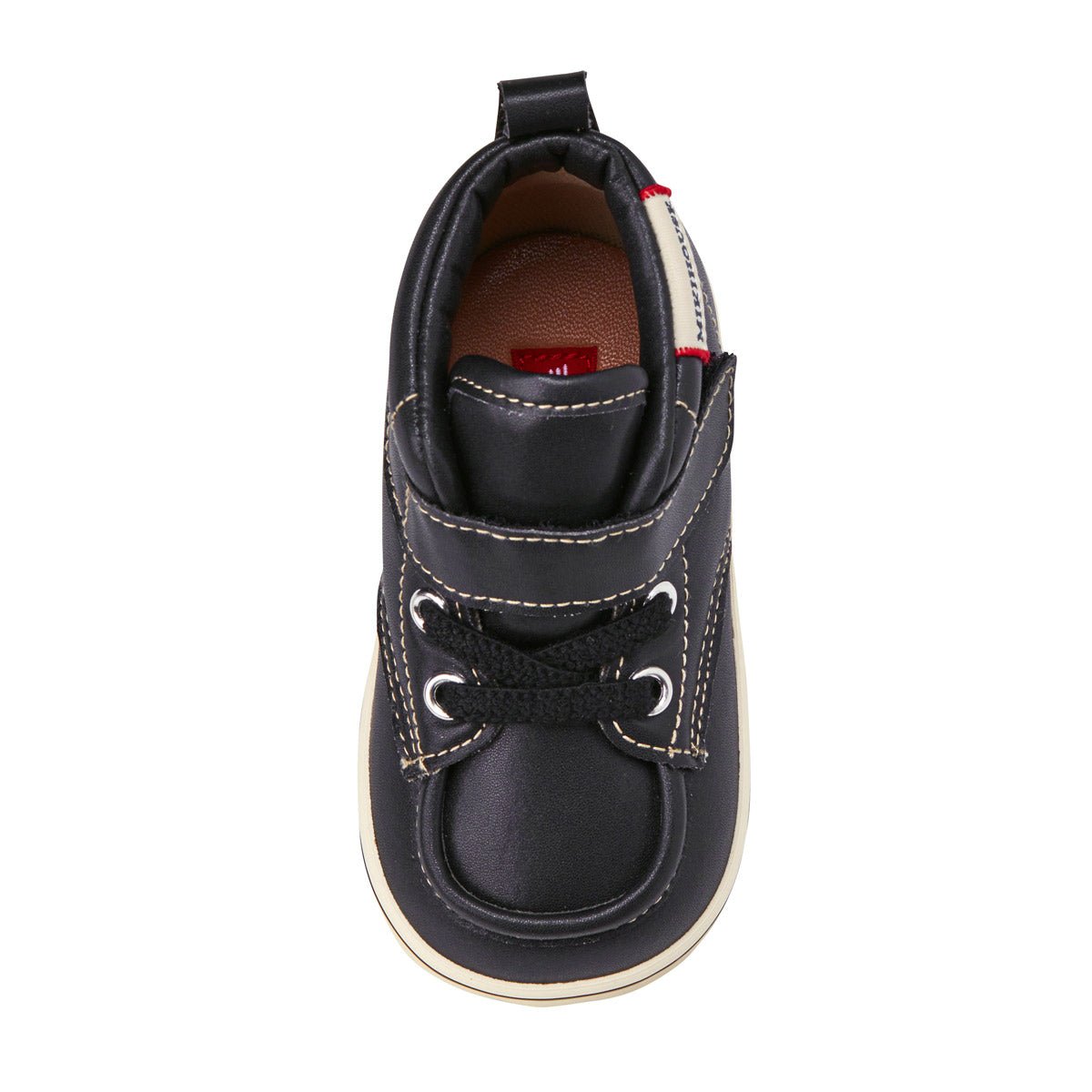 Faux-Laced Leather High Tops - MIKI HOUSE USA
