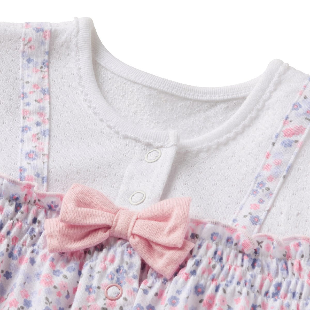 Floral Short Sleeve Coveralls - MIKI HOUSE USA