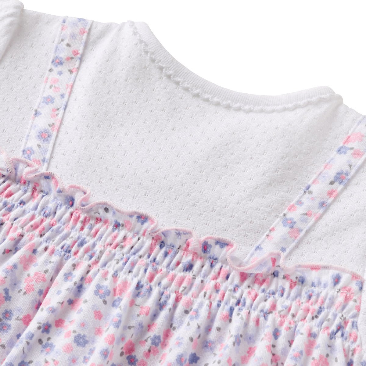 Floral Short Sleeve Coveralls - MIKI HOUSE USA