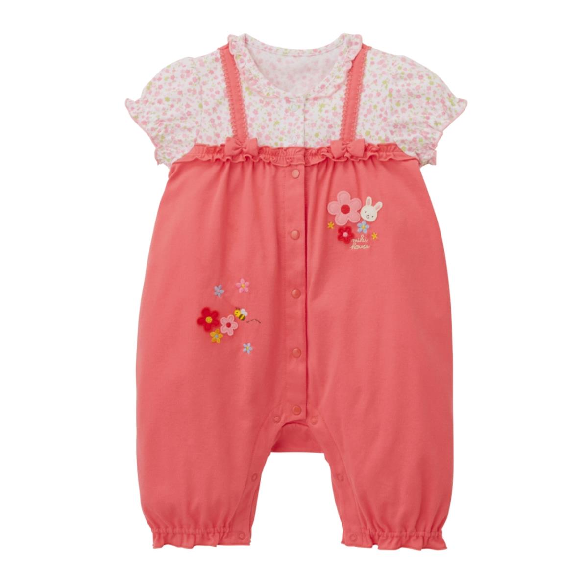 Flowers & Frills Shortalls - MIKI HOUSE USA