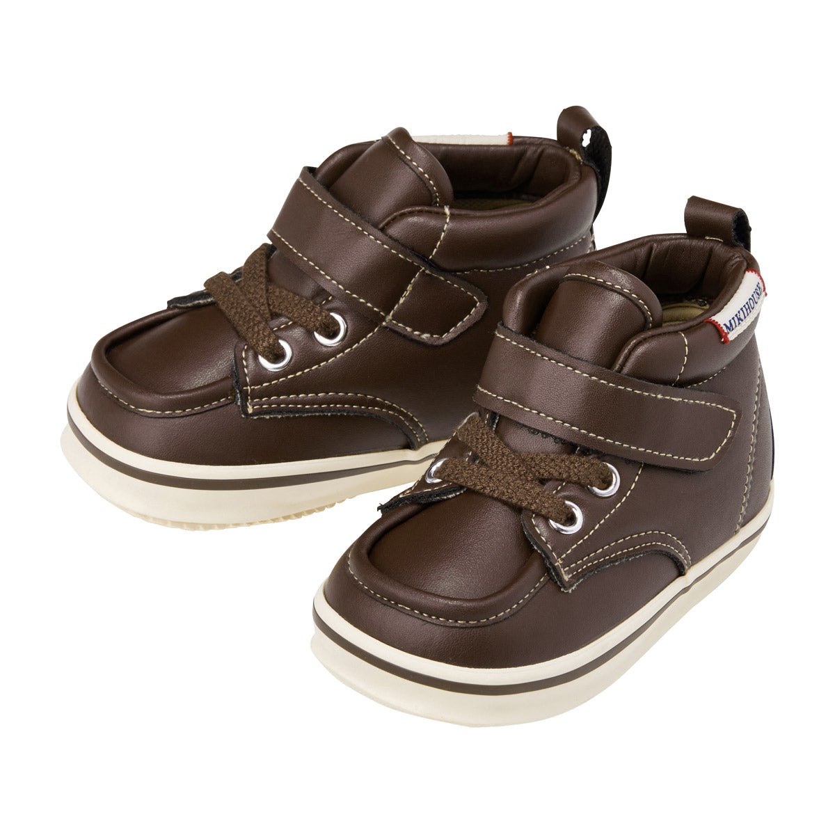 Faux-Laced Leather High Tops - 13-9402-825-11-13