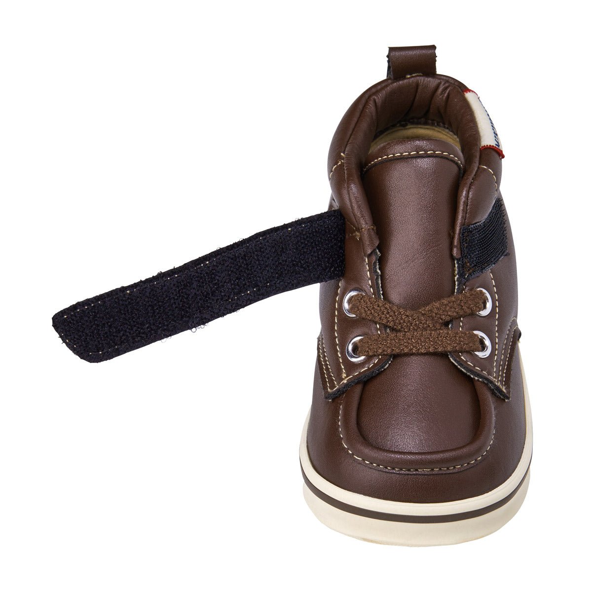 Faux-Laced Leather High Tops - 13-9402-825-11-13