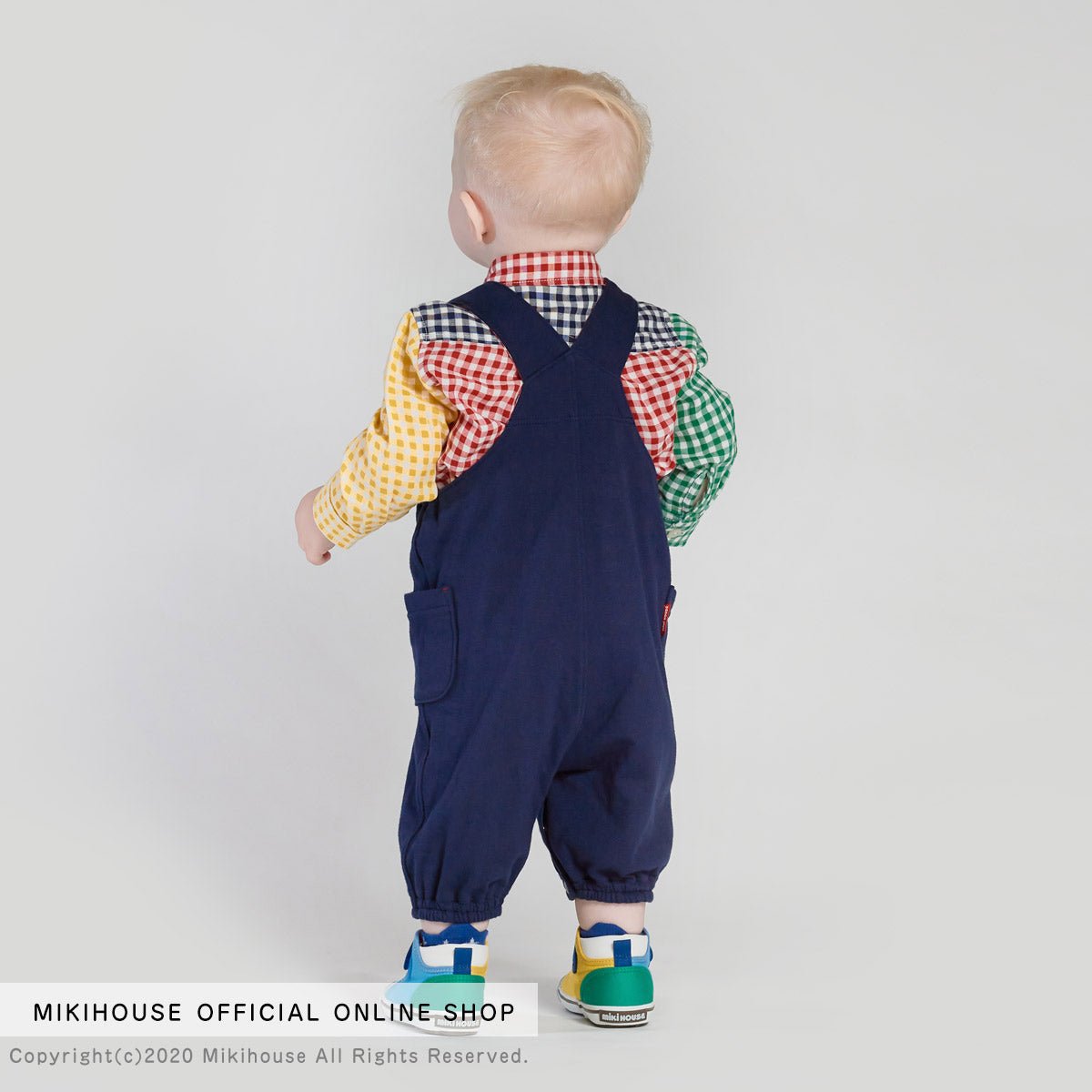 Gingham Teddy Overalls - 10-3332-828-03-S