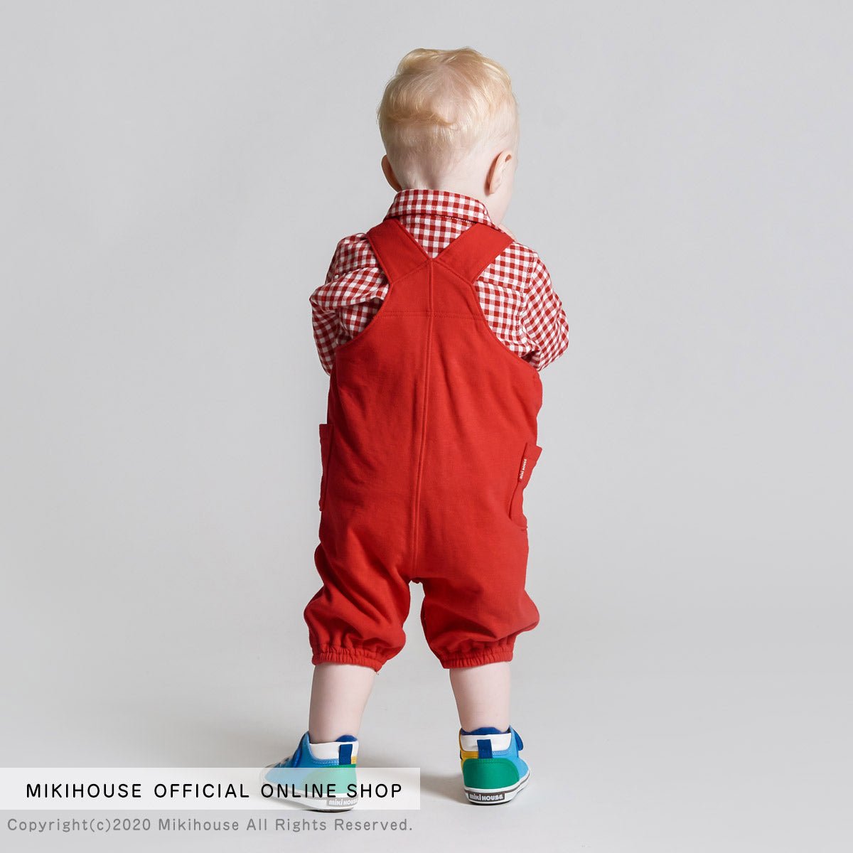Gingham Teddy Overalls - 10-3332-828-02-S