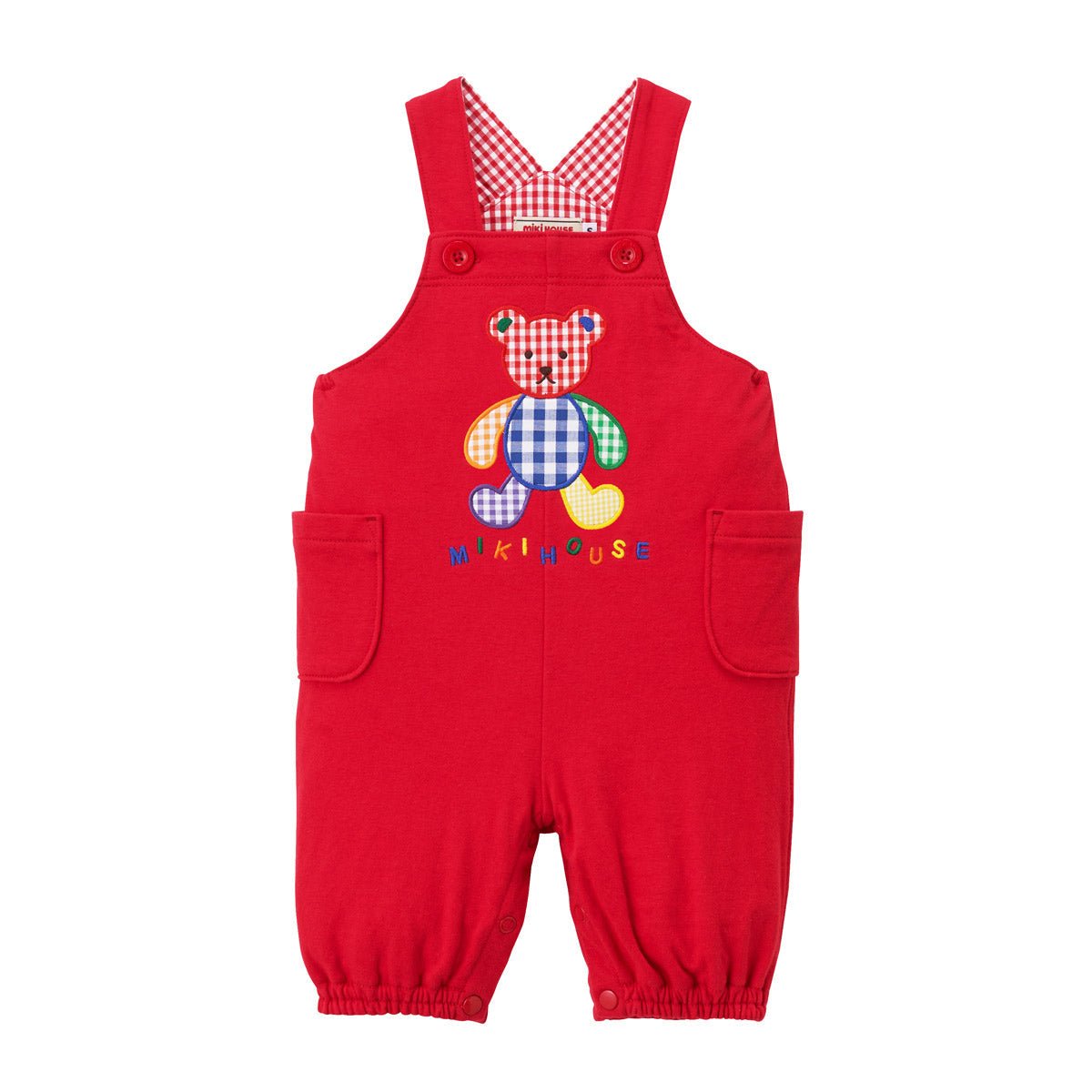 Gingham Teddy Overalls - 10-3332-828-02-S