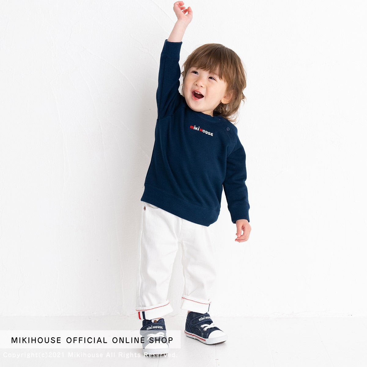 MIKI HOUSE Embroidered Logo Sweatshirt Classic - 10-5605-386-03-80