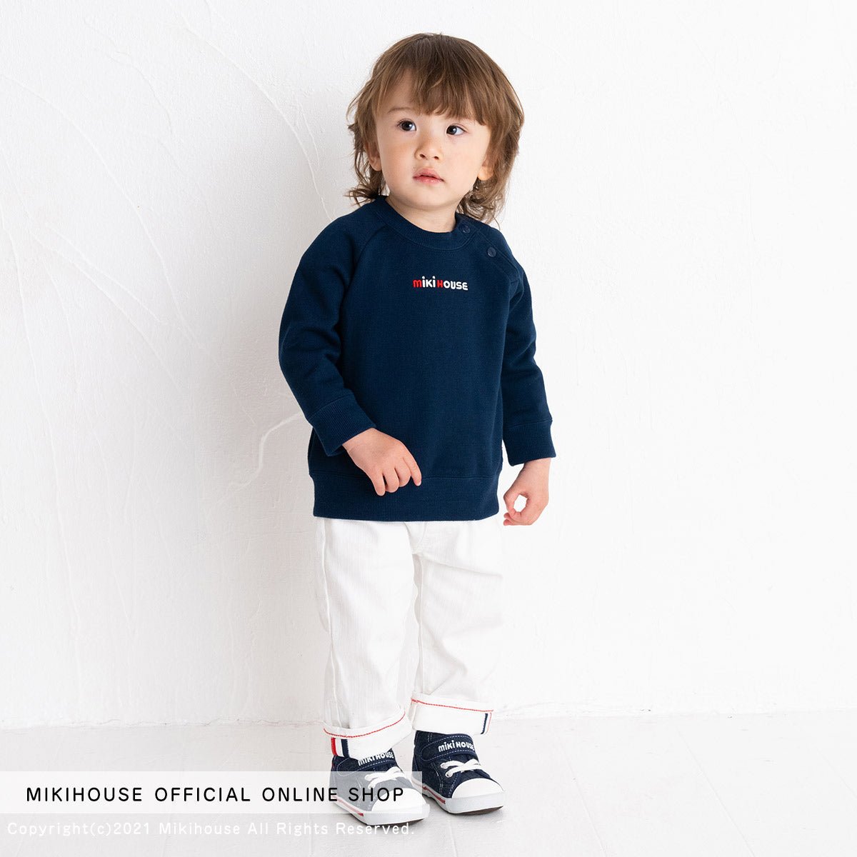 MIKI HOUSE Embroidered Logo Sweatshirt Classic - 10-5605-386-03-80