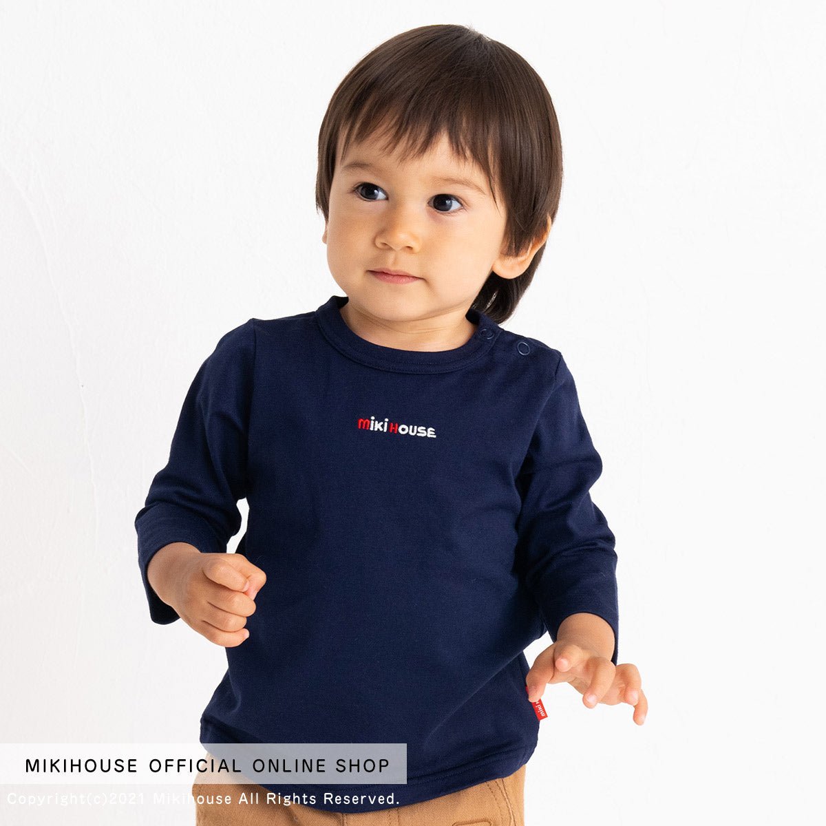 MIKI HOUSE Everyday Tee (Embroidery Logo) - 10-5205-458-03-80