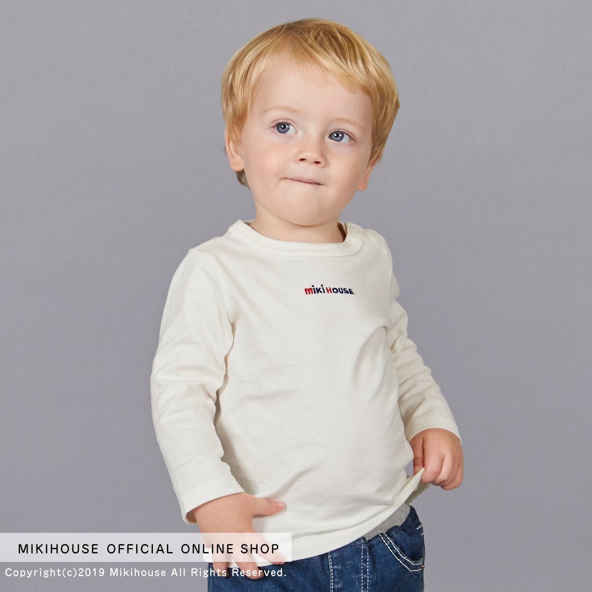 MIKI HOUSE Everyday Tee (Embroidery Logo) - 10-5205-458-02-80