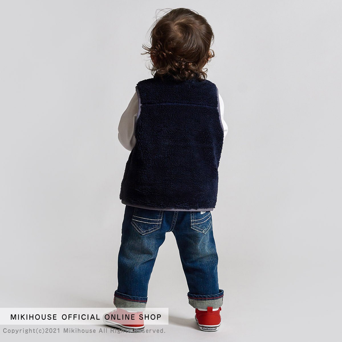 Sheep Fleece Contrast Hem Vest - 10-5703-822-03-80