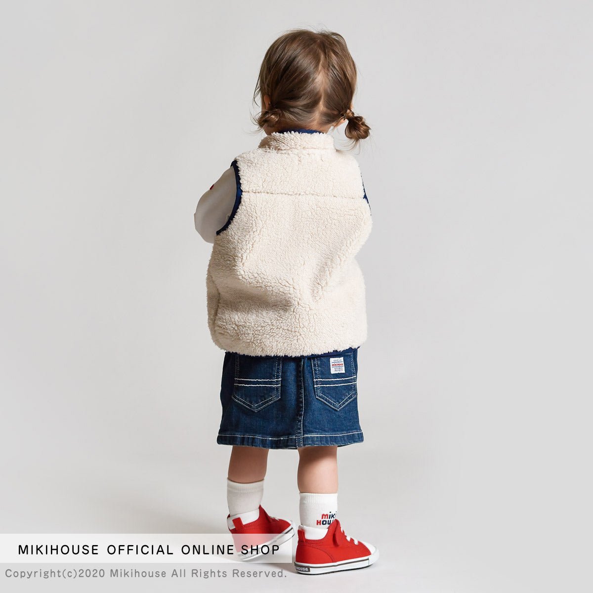 Sheep Fleece Contrast Hem Vest - 10-5703-822-31-80