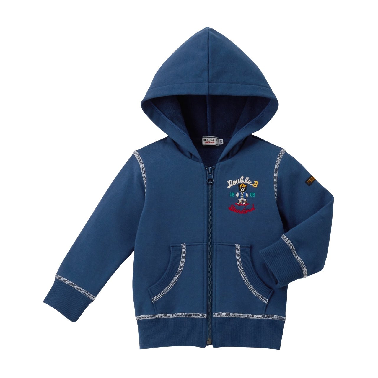 Standard DOUBLE_B Zip-up Hoodie in Marine Blue (UV Protection) - 60-3707-571-03-90