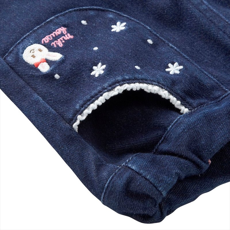 Stretch Knit Pants with Lace Cuff - 13-3209-974-33-80