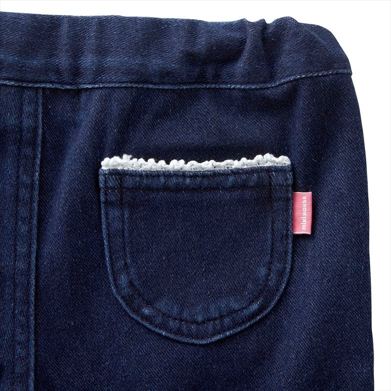 Stretch Knit Pants with Lace Cuff - 13-3209-974-33-80