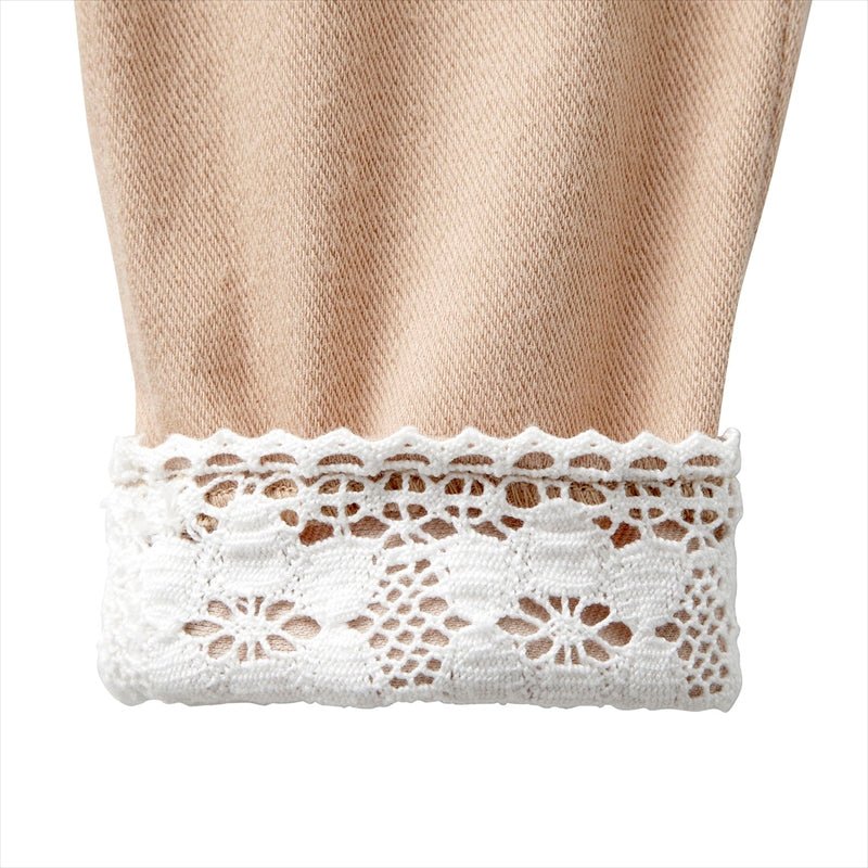 Stretch Knit Pants with Lace Cuff - 13-3209-974-09-80
