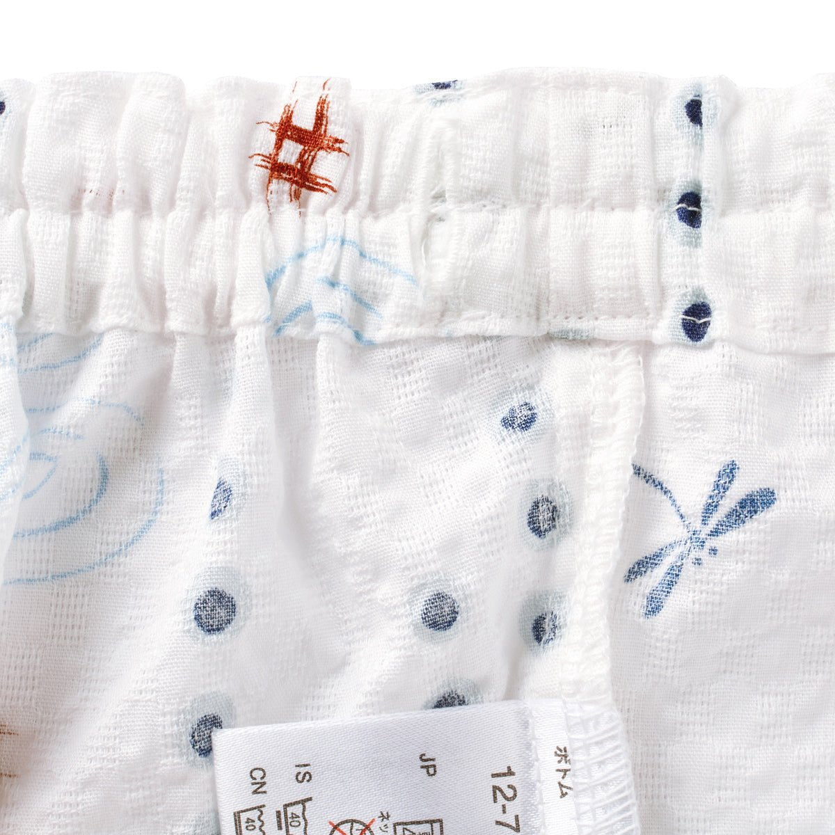 Two-piece Kimono Jinbei - Playing at the Waterside - 12-7516-844-01-90