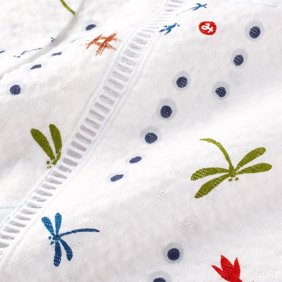 Two-piece Kimono Jinbei - Playing at the Waterside - 12-7516-844-01-90