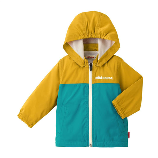 Two-Tone Windbreaker - STORM GREEN (UV Protection) - MIKI HOUSE USA