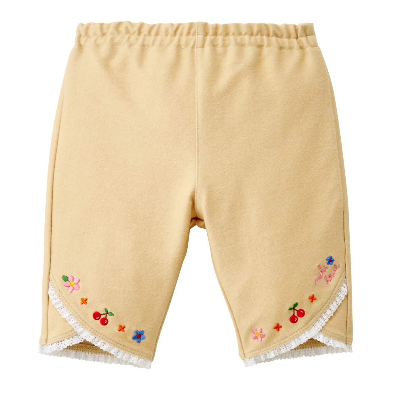 Flower Lacey Stretch Demin shorts - MIKI HOUSE USA