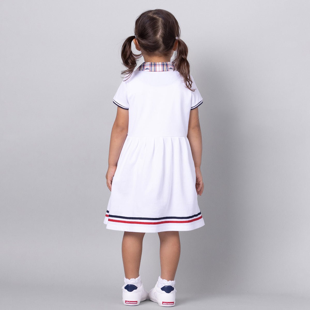 Preppy in Plaid Polo Dress - MIKI HOUSE USA