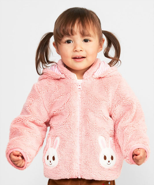 Fuzzy Fleece Hoodie with Bunny Ears