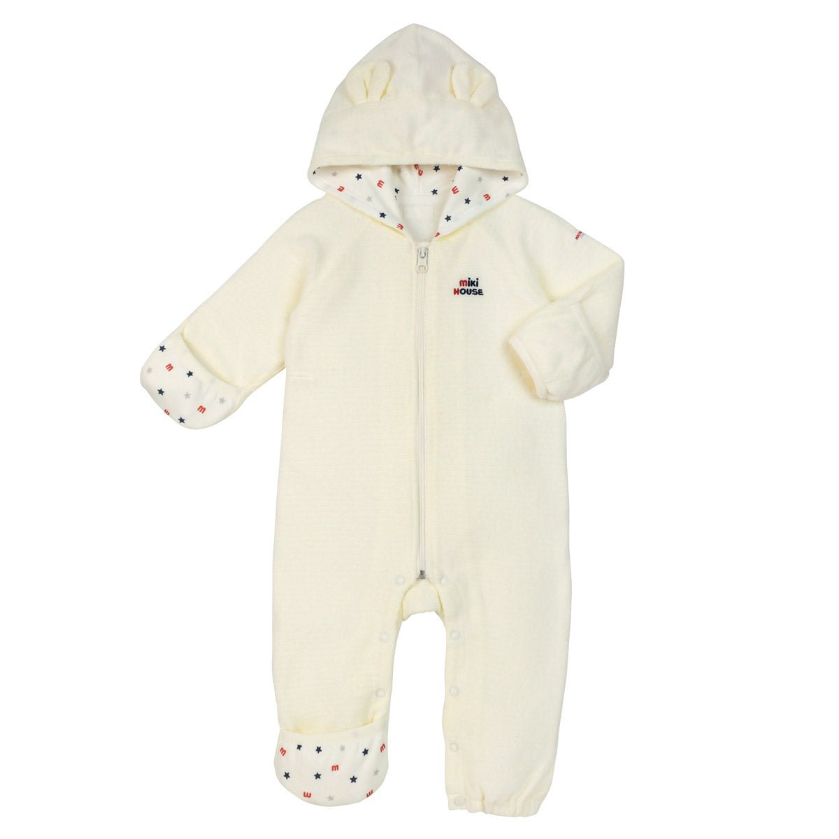 Untwisted Yarn Teddy Bear Coveralls - MIKI HOUSE USA
