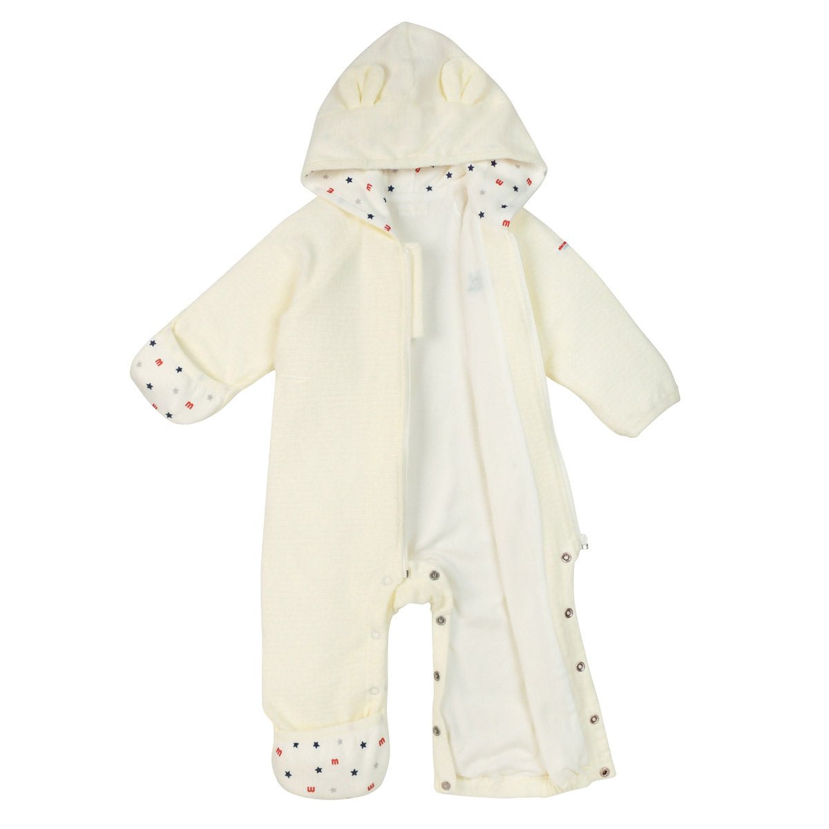 Untwisted Yarn Teddy Bear Coveralls - MIKI HOUSE USA