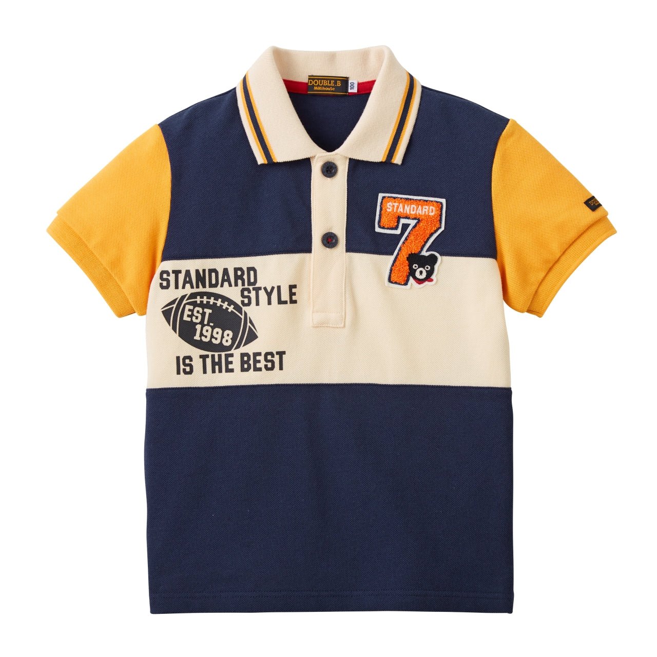 DOUBLE_B Varsity Polo Shirt - MIKI HOUSE USA