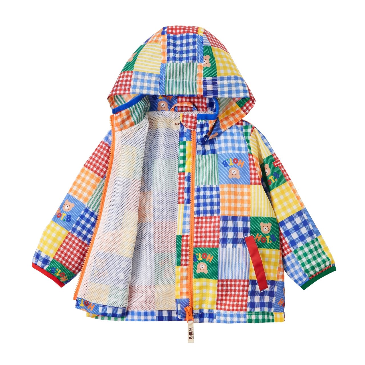 Gingham Patchwork Windbreaker (UV Protection) - MIKI HOUSE USA