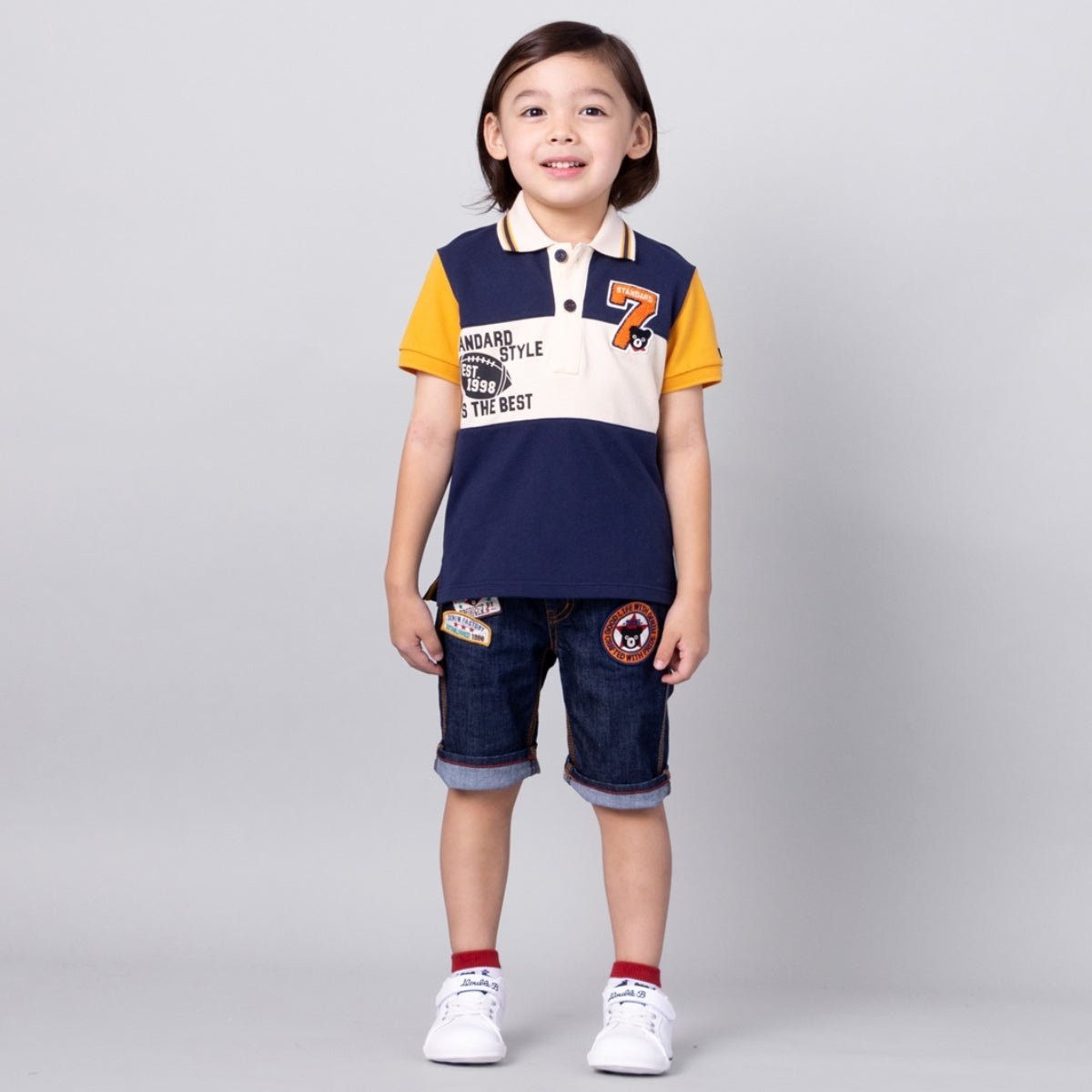 DOUBLE_B Varsity Polo Shirt - MIKI HOUSE USA