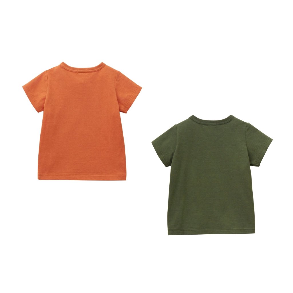 DOUBLE_B Everyday T-Shirt Set - Orange/Khaki - 64-5201-824-12-80