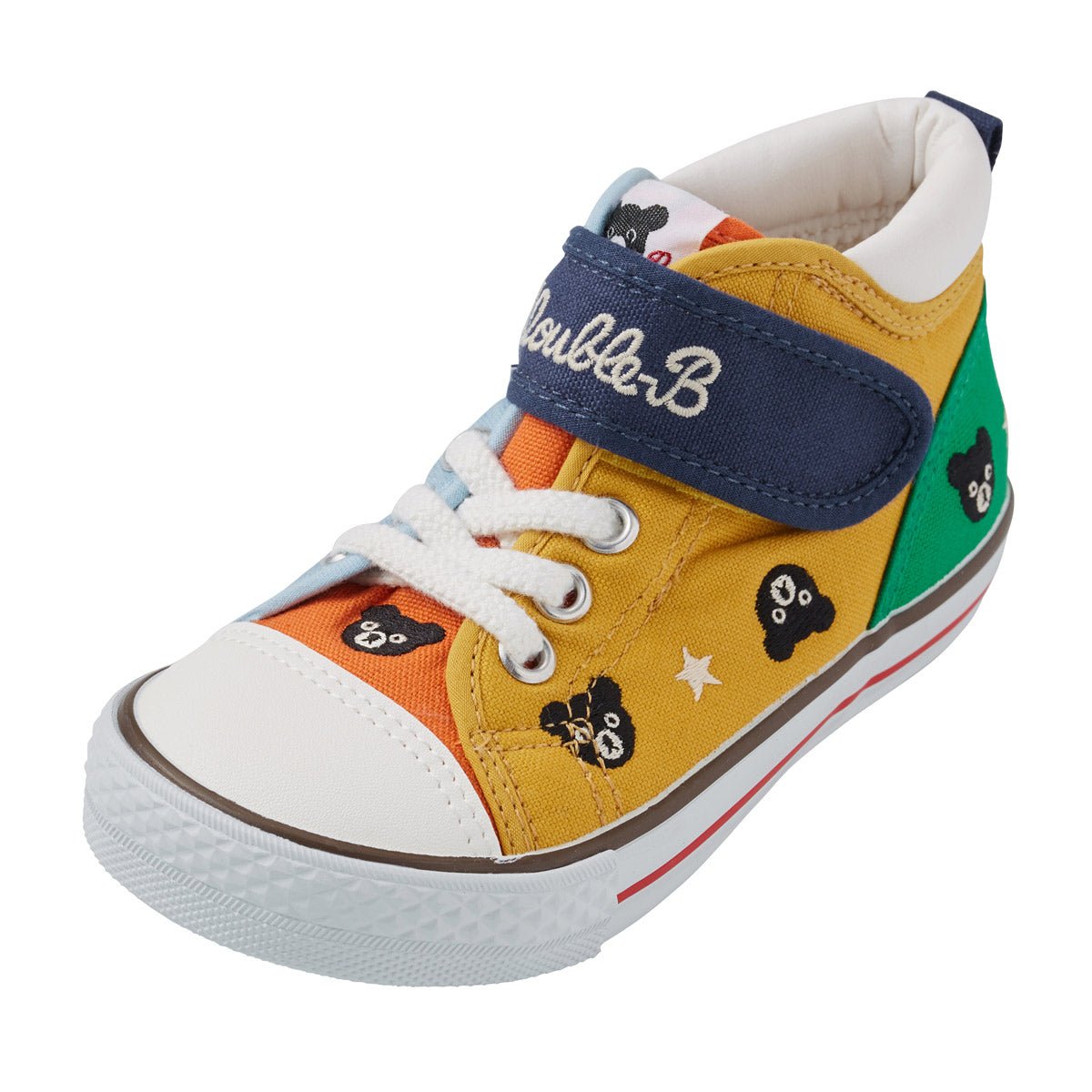 DOUBLE_B High Top Sneakers for Kids- B-kun and Stars Embroidery - 63-9402-820-87-16