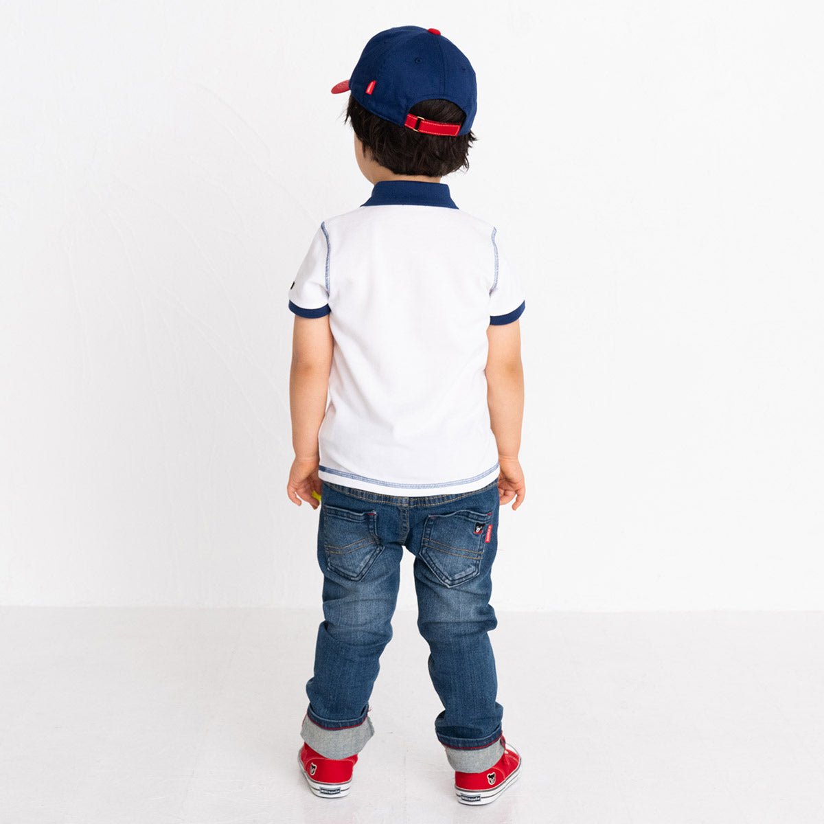 DOUBLE_B Short Sleeve Polo Shirt-White - 60-5506-576-01-80