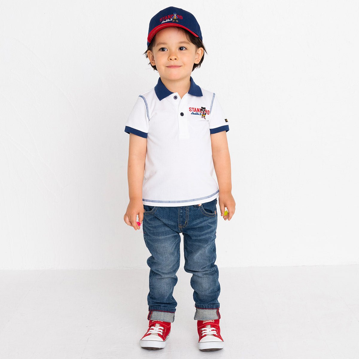 DOUBLE_B Short Sleeve Polo Shirt-White - 60-5506-576-01-80