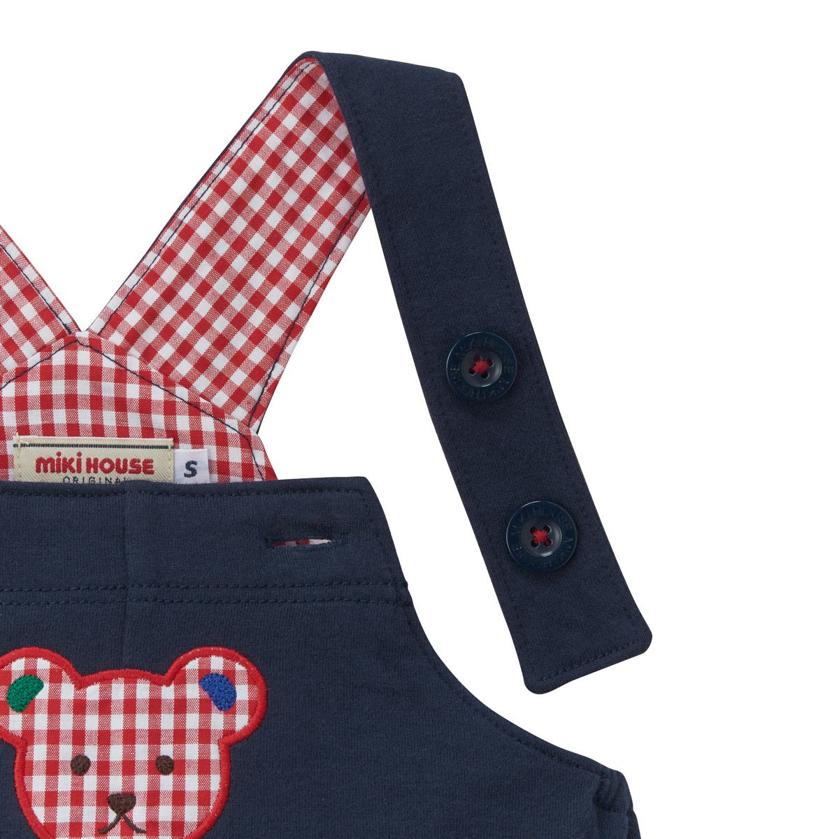 Gingham Teddy Overalls - 10-3332-828-03-S
