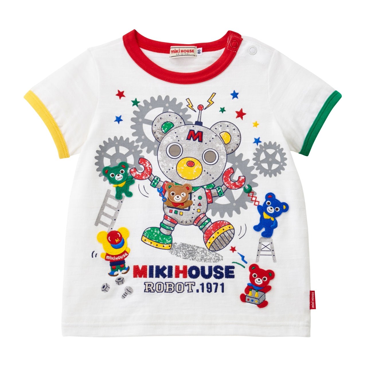 メルカリ便☆MIKI HOUSE☆９０ くま アップリケ シャツ - トップス