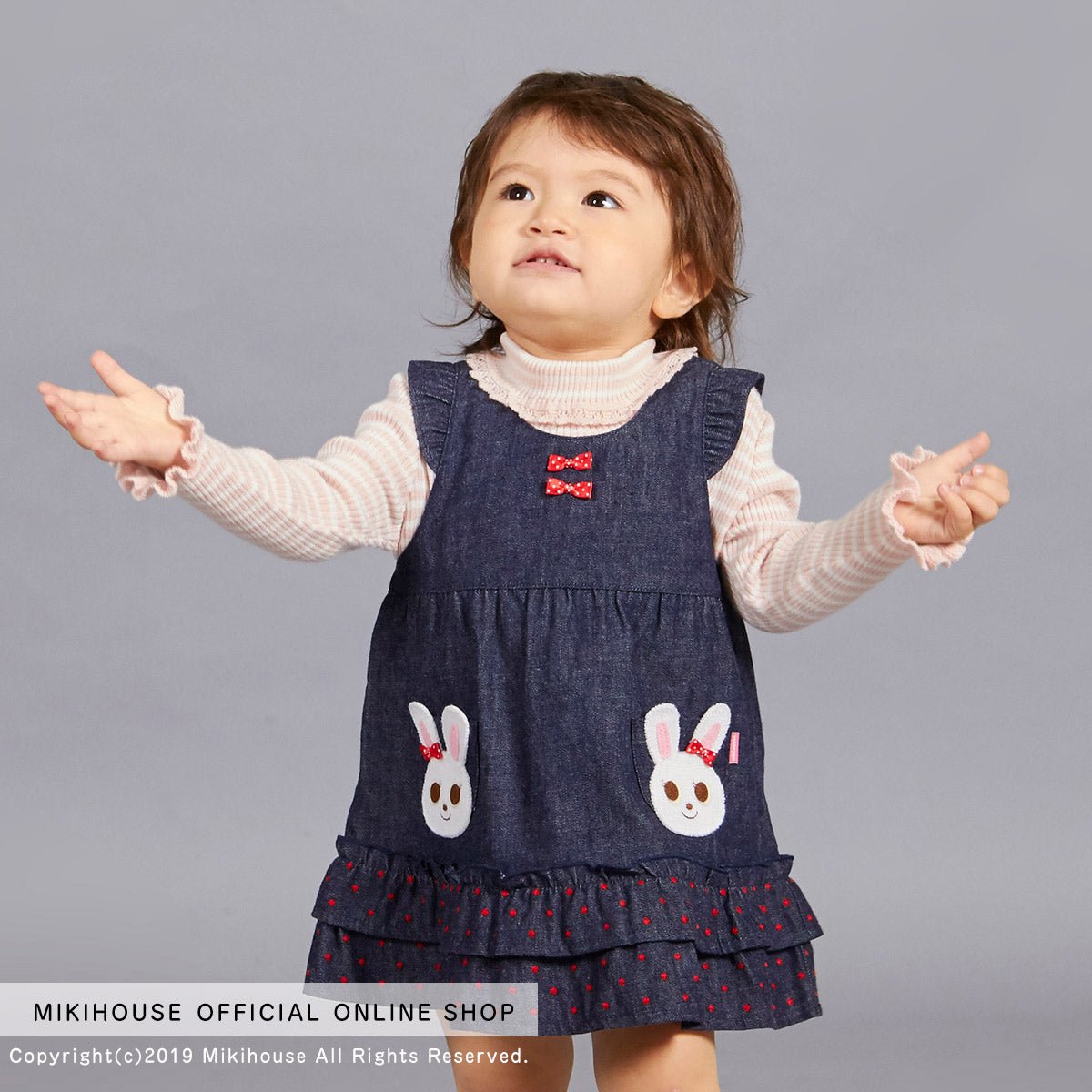 Twin Bunny Denim Dress - 13-1801-565-33-80
